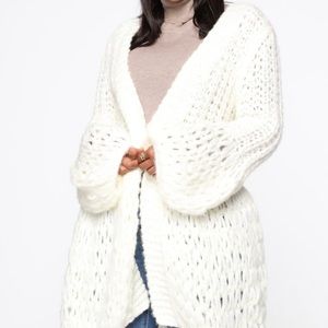 NWT FASHION NOVA SAY IT AGAIN CARDIGAN-Ivory
